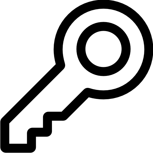 schlüssel Basic Rounded Lineal icon