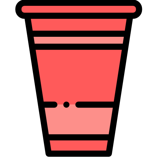 vaso de plástico Detailed Rounded Lineal color icono