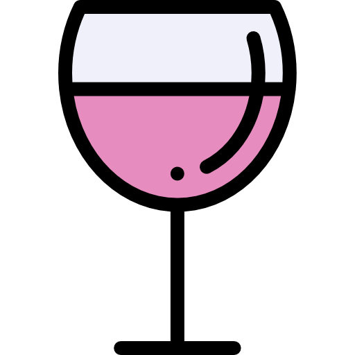 copa de vino Detailed Rounded Lineal color icono