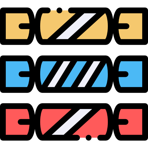 クラッカー Detailed Rounded Lineal color icon