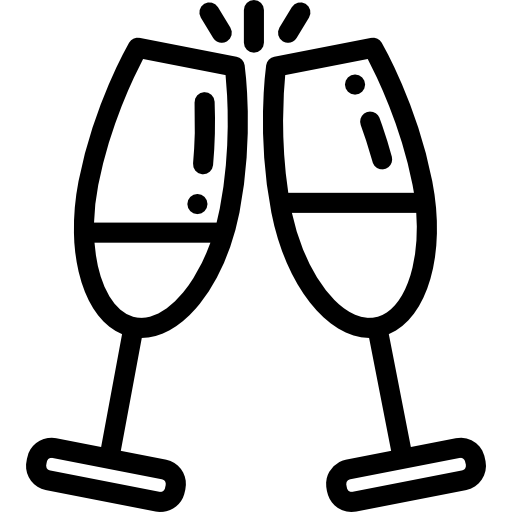 샴페인 글래스 Detailed Rounded Lineal icon