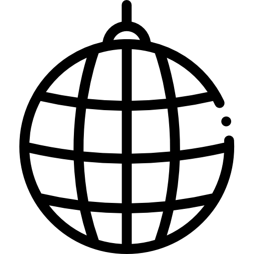 kula dyskotekowa Detailed Rounded Lineal ikona