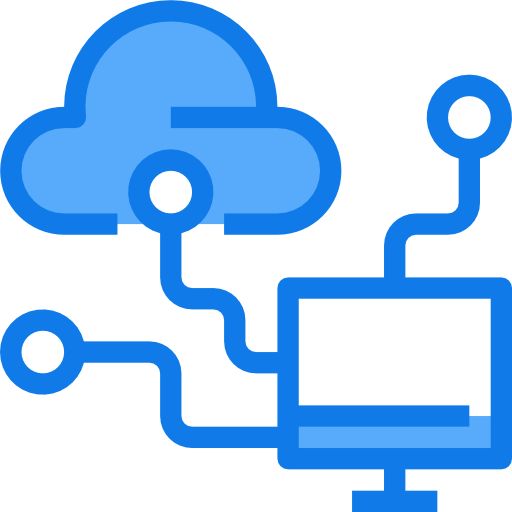 Cloud computing Justicon Blue icon