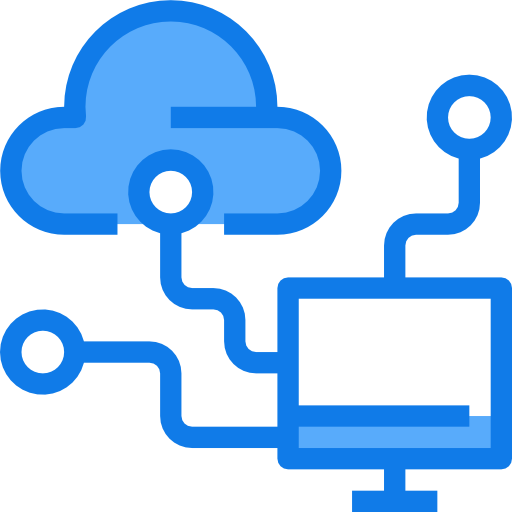 computação em nuvem Justicon Blue Ícone