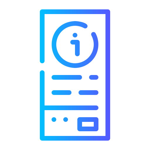 banco informazioni Generic gradient outline icona