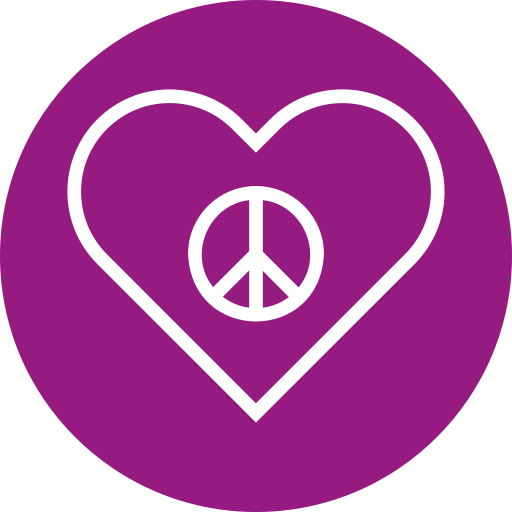 vrede en liefde Generic color fill icoon