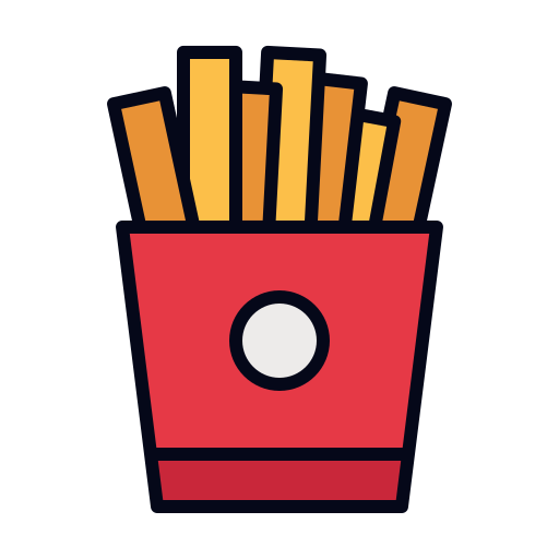 French fries Generic gradient lineal-color icon