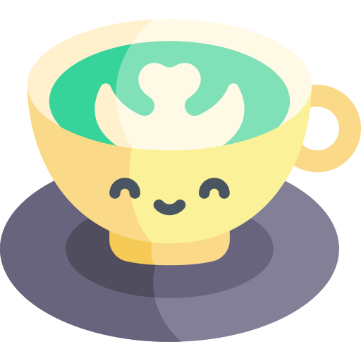 matcha latte Kawaii Flat ikona