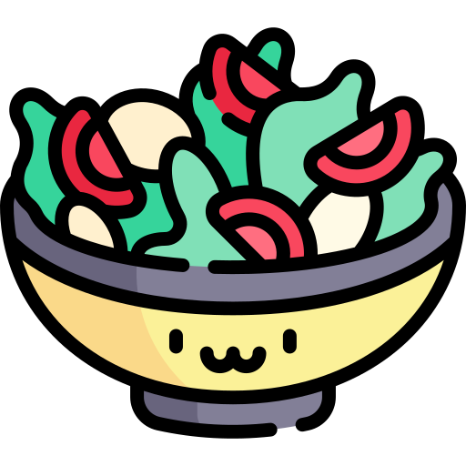 Salad Kawaii Lineal color icon