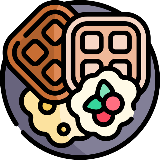 waffel Kawaii Lineal color icon