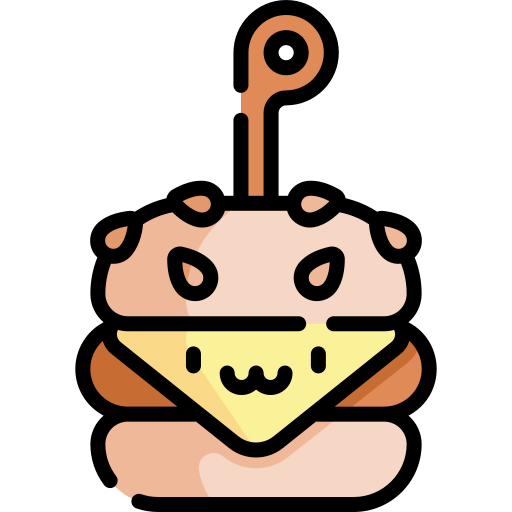 burgery Kawaii Lineal color ikona