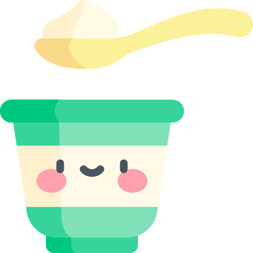 yoghurt Kawaii Flat icoon