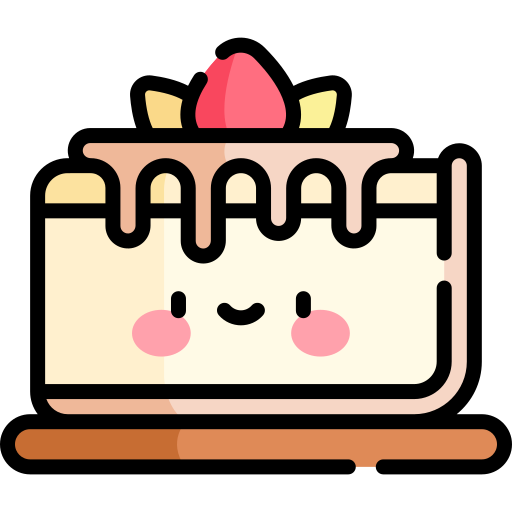 Cheesecake Kawaii Lineal color icon