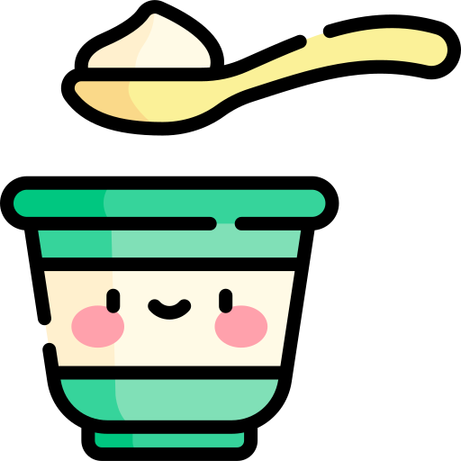 jogurt Kawaii Lineal color ikona