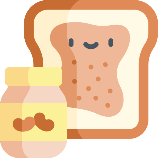 mantequilla de maní Kawaii Flat icono