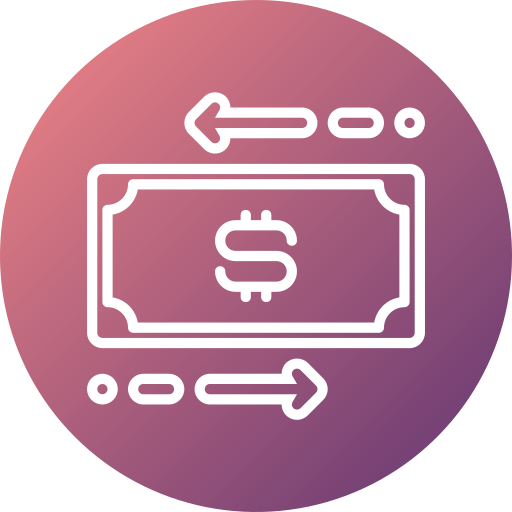 Money transfer Generic gradient fill icon
