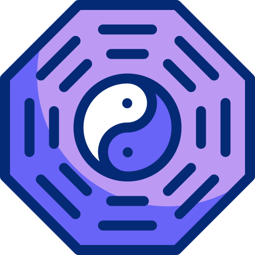 yin yang Basic Accent Lineal Color ikona