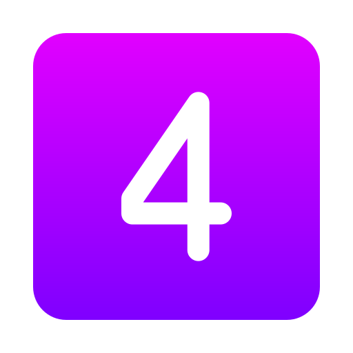 Number four Generic gradient fill icon