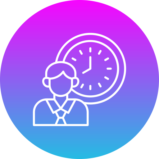 Working hours Generic gradient fill icon