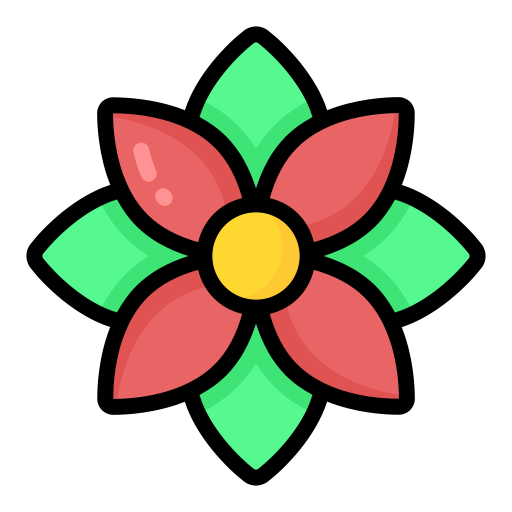 Пуансеттия Generic color lineal-color иконка