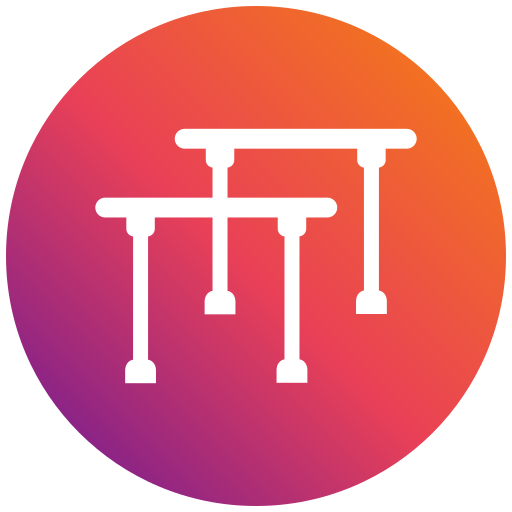 Parallel bars Generic gradient fill icon