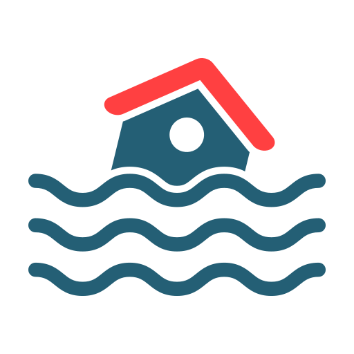 홍수 Generic color fill icon