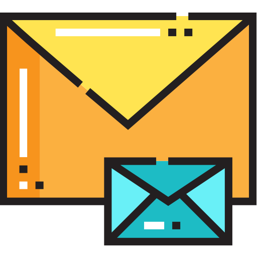 email Detailed Straight Lineal color icon