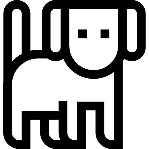 perro Basic Straight Lineal icono
