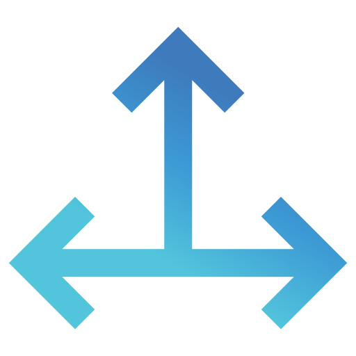 tres flechas Generic gradient outline icono