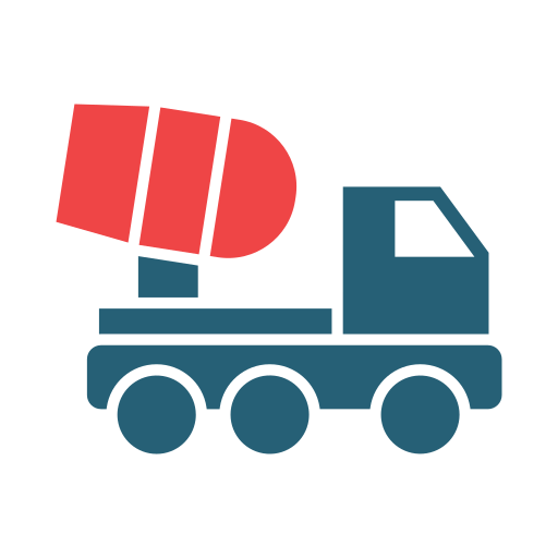 Concrete mixer truck Generic color fill icon