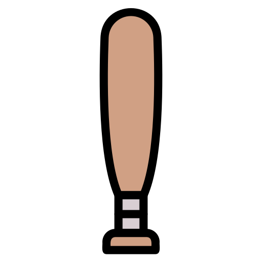 honkbalknuppel Generic color lineal-color icoon