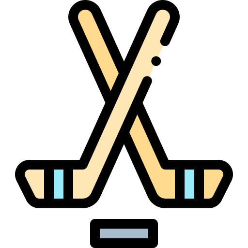 Хоккей Detailed Rounded Lineal color иконка