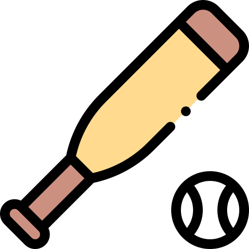 baseball Detailed Rounded Lineal color icon