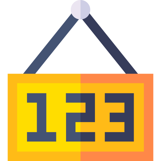 123 Basic Straight Flat icon