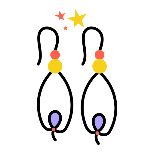 orecchini Generic color lineal-color icona