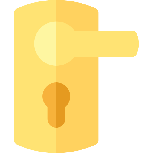 Door lock Basic Rounded Flat icon