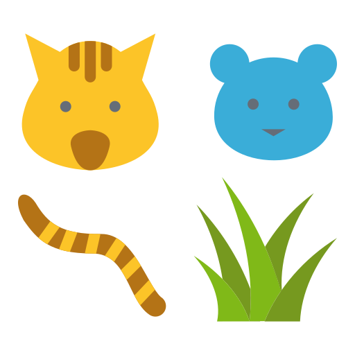 野生動物 Generic color fill icon