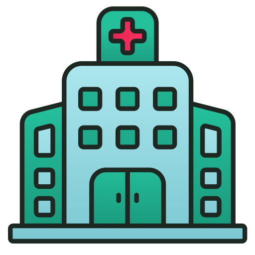 病院の建物 Generic gradient lineal-color icon