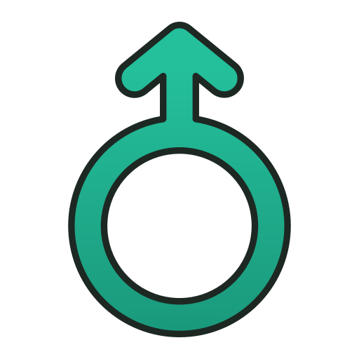 mannelijk teken Generic gradient lineal-color icoon