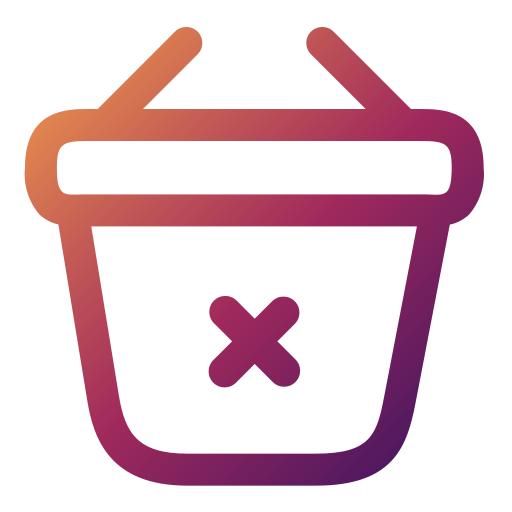 Remove from basket Generic gradient outline icon