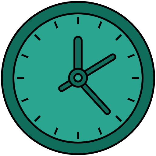 reloj Generic color lineal-color icono