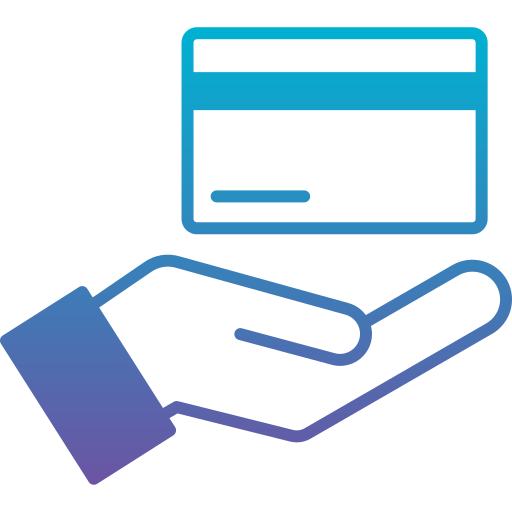 tarjeta de crédito Generic gradient fill icono
