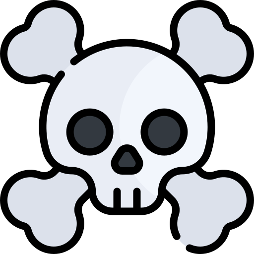 Skull Kawaii Lineal color icon