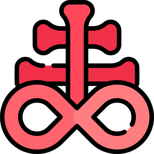 satánico Kawaii Lineal color icono