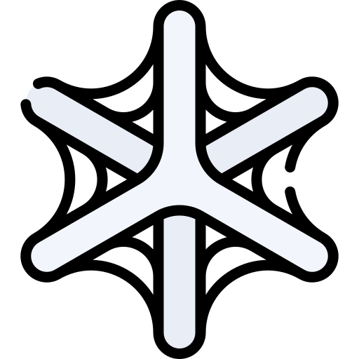 telaraña Kawaii Lineal color icono