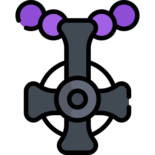 cruz Kawaii Lineal color icono