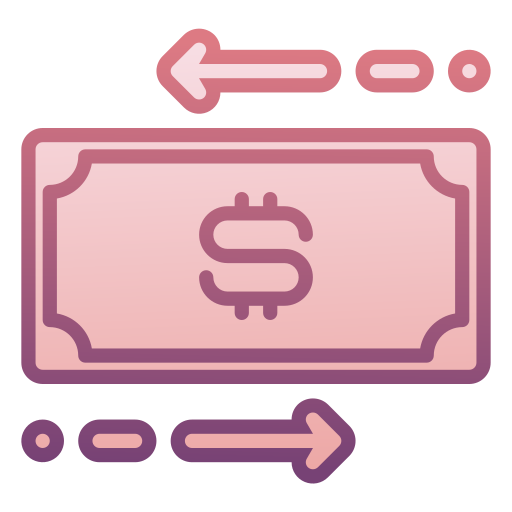 transferencia de dinero Generic gradient lineal-color icono
