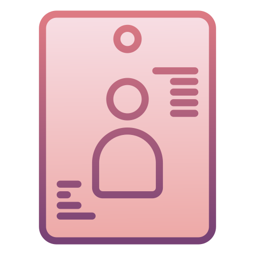 tarjeta de identificación Generic gradient lineal-color icono