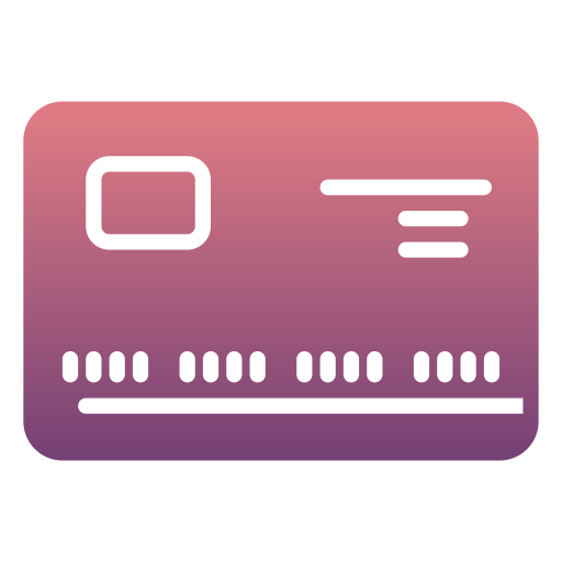 carta di credito Generic gradient fill icona
