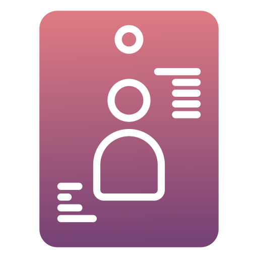 id-kaart Generic gradient fill icoon